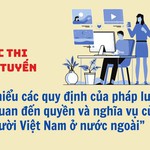 Cuộc thi trực tuyến “Tìm hiểu các quy định của pháp luật liên quan đến quyền và nghĩa vụ của người Việt Nam ở nước ngoài”