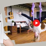 Động tác Yoga trên không giúp Momo giảm cân thành công, thân hình đẹp như tạc tượng