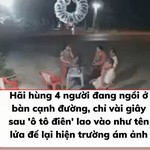 Hãi hùng 4 người đang ngồi ở bàn cạnh đường, chỉ vài giây sau 'ô tô điên' lao vào như tên lửa để lại hiện trường ám ảnh
